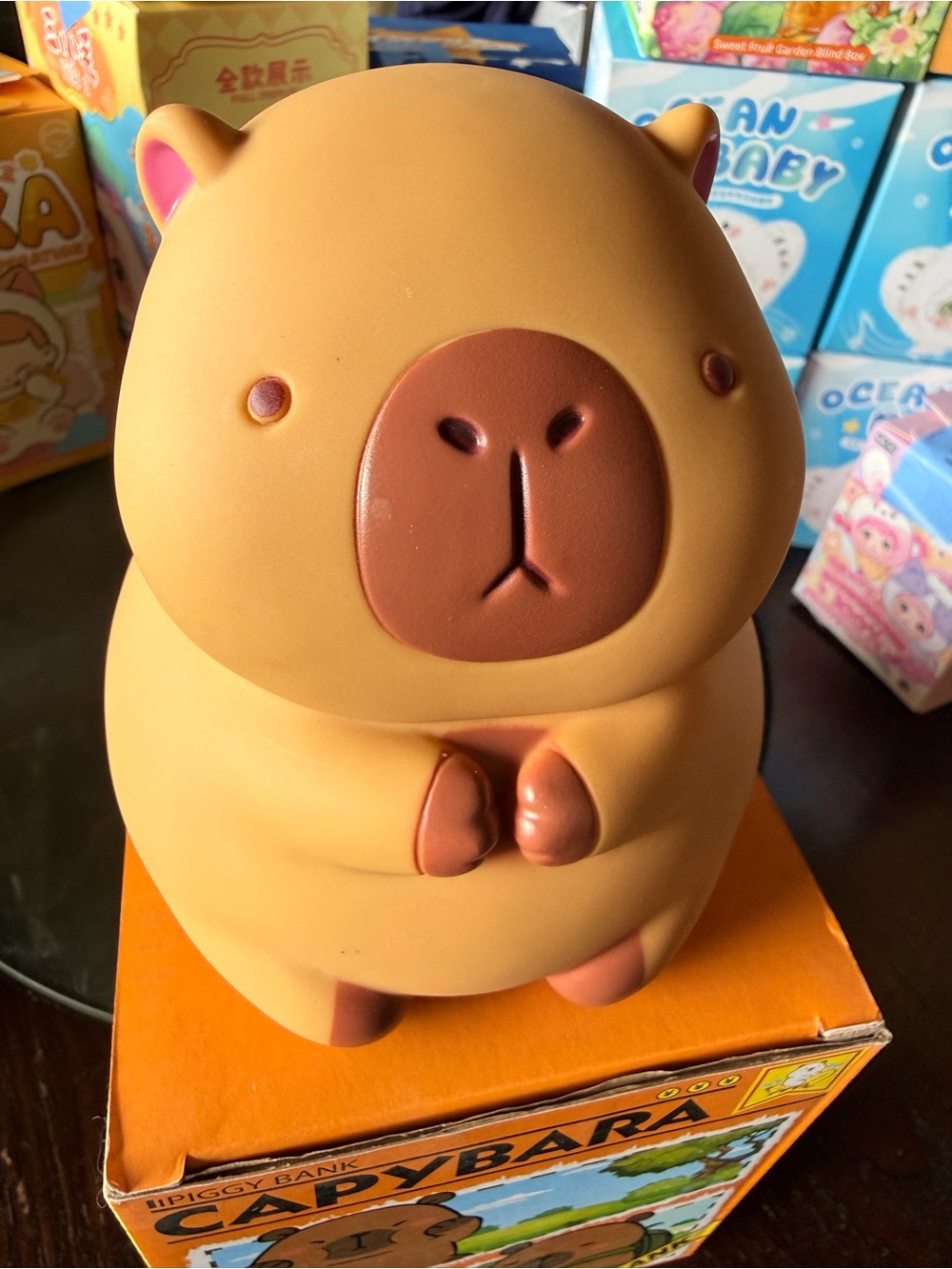 Capybara Piggy Bank - Cute Tan & Brown Capybara Bank